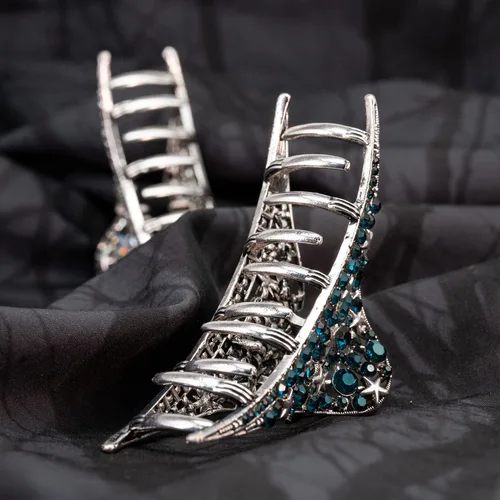 Miniatura 5 de Pinzas de metal para el cabello para mujeres y niñas, estilo retro ligero con diamantes de imitación brillantes con diamantes de imitación