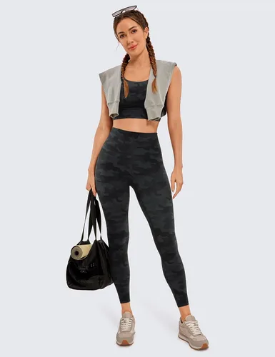 Miniatura 3 de CRZ YOGA Leggings de entrenamiento para mujer con sensación de desnudez cepillada de 2528 pulgadas, pantalones de yoga de compresión de cintura alta