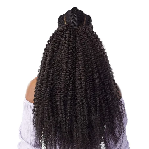 Miniatura 5 de Sensationnel Lulutress - Cabello trenzado de ganchillo – 3 rizos de goteo de 20 pulgadas totalmente plegados (1 negro azabache)