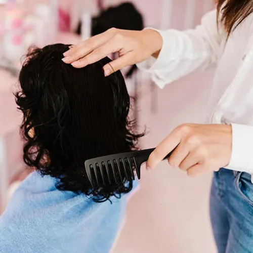 Miniatura 7 de Mini peines para el cabello, paquete de 2 peines pequeños y anchos para mujer, peine de ducha portátil para cabello rizado, largo, húmedo y seco