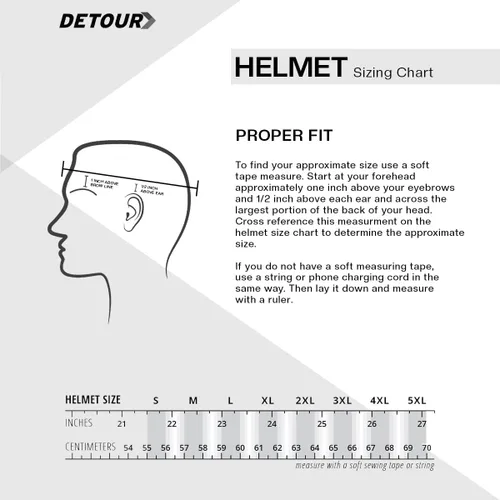 Miniatura 5 de Detour Helmets D.O.T. - Medio casco negro plano para motociclistas con visera extraíble