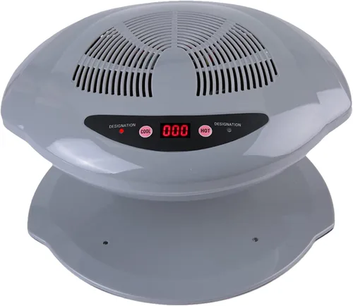 Miniatura 6 de Secador de esmalte de uñas profesional, 400 W, secadora de aire de doble temperatura para manos y pies, gris, 110 V