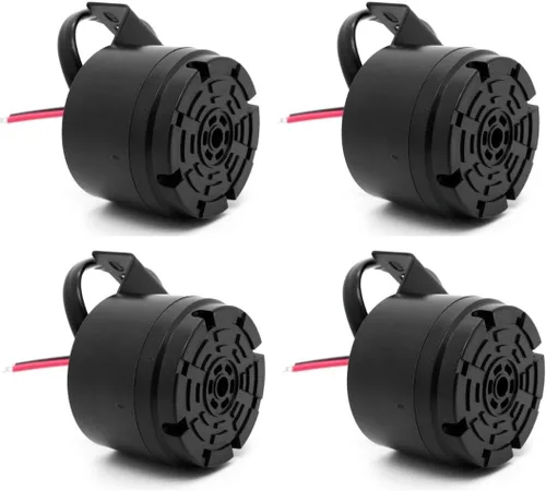 Miniatura 7 de Universal 12-24V 100dB impermeable alarma de respaldo (negro-1 PCS)
