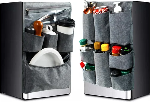 Miniatura 9 de Over The Fridge Organizer Storage – Organizador de mini refrigerador mejorado 2023 – Esenciales de habitación universitaria para estudiantes