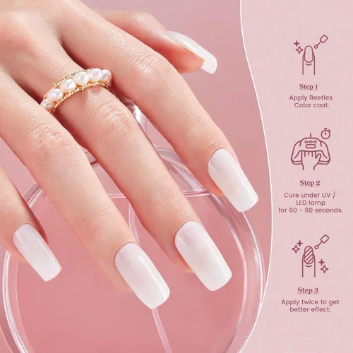 Miniatura 501 de Beetles - Esmalte de uñas de gel marrón – 0.5 onzas líquidas de esmalte de gel marrón oscuro, lámpara LED UV para uñas, regalo de manicura para I