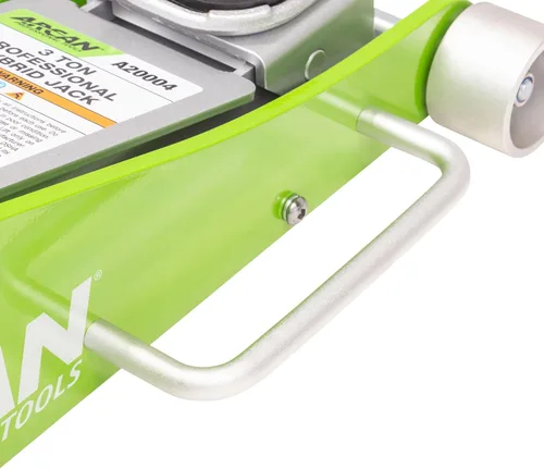 Miniatura 5 de ARCAN - Gato de suelo de 3 toneladas híbrido de aluminio y acero de perfil bajo con pistones de bomba dual, brazo de elevación reforzado, protección