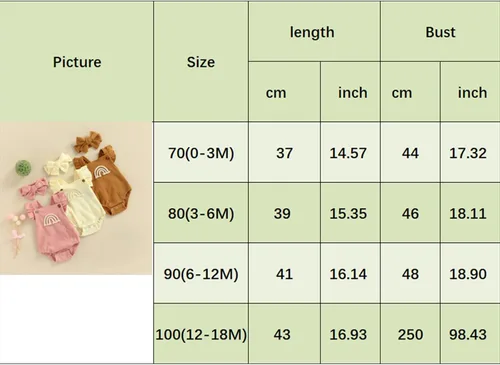 Miniatura 7 de Engofs Boho Rainbow Baby Girl Ropa recién nacida con volantes sin mangas con diadema