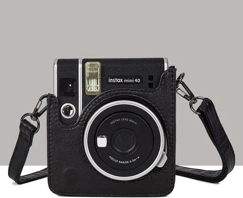 Miniatura 6 de Fujifilm Cámara Instax Mini 40 de película instantánea negra + paquete de 20 impresiones instantáneas Instax