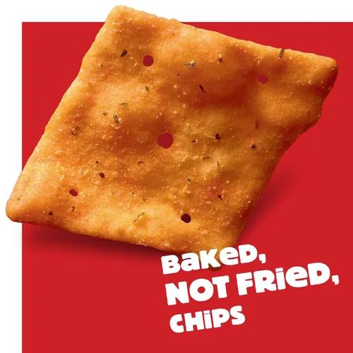 Miniatura 6 de Cheez-It Snap'd Chips de Galletas de Queso, Crujientes Delgadas, Aperitivos para el Almuerzo, Cheddar Crema Agria y Cebolla, Caja de 45oz (6 Bolsas)
