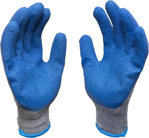 Miniatura 8 de G & F Products - Guantes de trabajo G & F recubiertos de látex para la construcción Azul océano