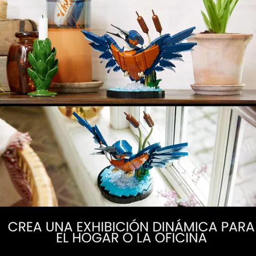 Miniatura 6 de LEGO Icons Modelo de Ave Martín Pescador, Set Creativo para Adultos para Construir y Exhibir, Proyecto Relajante para Amantes y Entusiastas