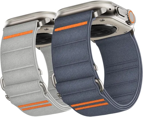 Miniatura 11 de Suitisbest Paquete de 2 correas deportivas compatibles con Apple Watch Ultra de 49mm 46mm 45mm 44mm 42mm 41mm 40mm 38mm, correa deportiva elástica