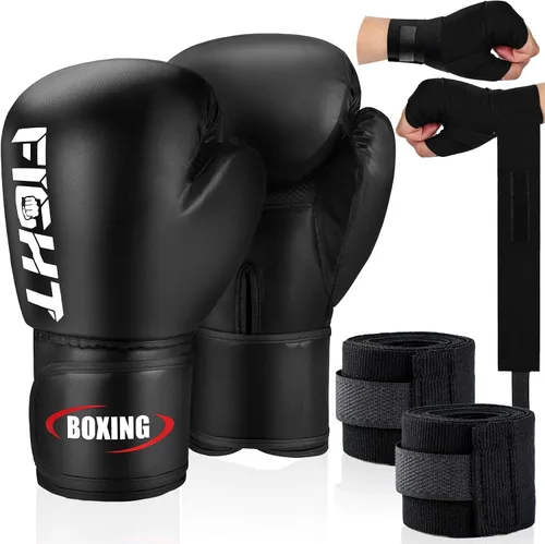 Guantes de boxeo para hombres y mujeres, guantes de entrenamiento profesional de sparring Muay Thai, guantes de saco de boxeo pesado para adultos