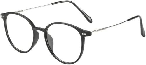 Miniatura 10 de Shiratori Retro Round Blue Light Blocking Glasses for Women Men, Lightweight Metal Temple Eyeglasses