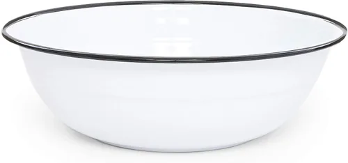 Miniatura 13 de Enamelware Cuenca pequeña, 4 cuartos de galón, Negro/Blanco Splatter (individual)