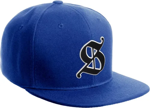 Miniatura 1744 de Daxton Gorra clásica con visera de billete plano con letras del alfabeto inglés antiguo de la A a la Z