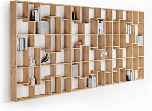 Miniatura 67 de Mobili Fiver, Iacopo XS Estantería con puertas de panel (63.31 x 31.5 pulgadas), color negro Ashwood, Made in Italy
