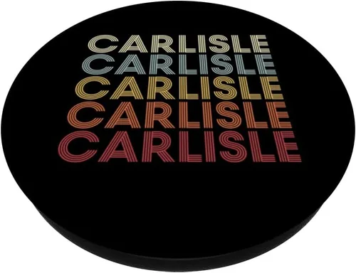 Miniatura 2 de Carlisle Kentucky Carlisle KY Retro Vintage Texto PopSockets PopGrip intercambiable