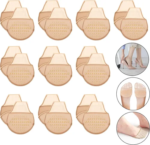 Miniatura 8 de 10 pares de calcetines para mujer con almohadillas acolchadas, almohadillas para el antepié, cojines medios calcetines, protectores antideslizantes