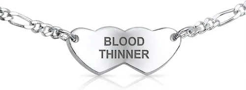 Miniatura 23 de Pulsera de identificación médica grabable con forma de corazón ovalada o doble en blanco, para adolescentes, para él o ella, hijo e hija, plata