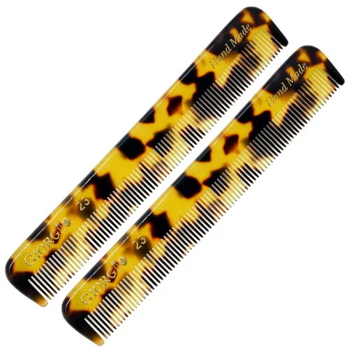 Miniatura 10 de Giorgio G35 - Peine de bolsillo de dientes finos hecho a mano para hombres, alisador de peine para el cuidado diario, peinado de cabello, bigote
