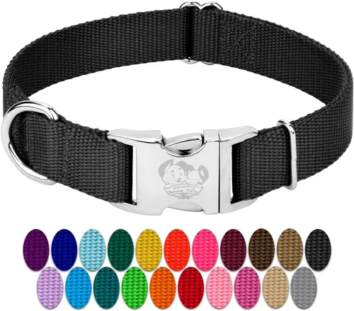 Miniatura 24 de Country Brook Petz – Collar de nailon premium para perro con hebilla de metal – Vibrante selección de 25 colores, Azul Océano
