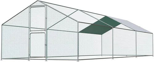 Miniatura 12 de Airynee Gallinero grande, gallineros para 20 pollos, corridos de pollo para patio con agua y cubierta resistente a los rayos UV, techo de cúpula