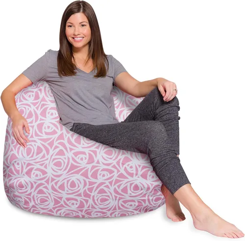 Miniatura 21 de Posh Creations - Sillón puff para niños, adolescentes y adultos, incluye funda extraíble y lavable a máquina, tamaño mediano de 27 pulgadas, lona