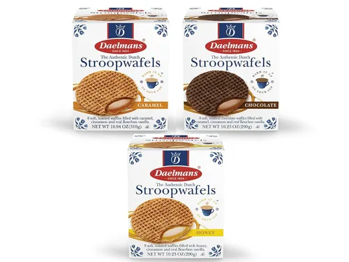 Miniatura 5 de Daelmans Stroopwafel Caramel - Los Stroopwafels Originales, Galletas de Gofres Holandesas Tostadas con un Relleno Cremoso y Mantecoso, Hechas