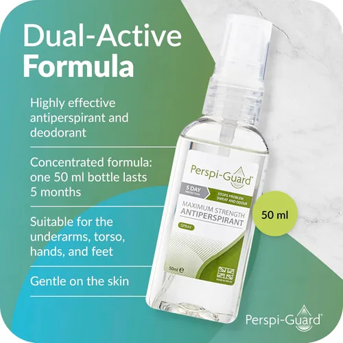 Miniatura 4 de Perspiguard - Antitranspirante de máxima resistencia, 1.7 fl oz, protección de 5 días
