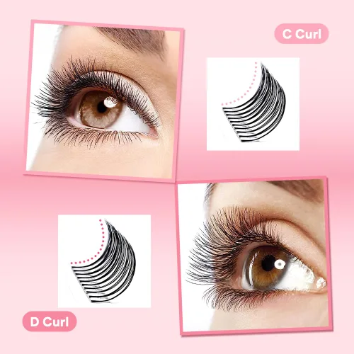 Miniatura 2 de ARISON LASHES Abanicos de pestañas prefabricadas 4D C Curl 0.07, bandeja de pestañas suaves y esponjosas de volumen ruso mezcla de 8 a 0.591 in