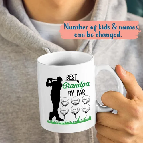 Miniatura 2 de Taza de café personalizada para el mejor abuelo por par, regalo para abuelo, tazas de abuelo, tazas personalizadas para abuelo con nombres de niños
