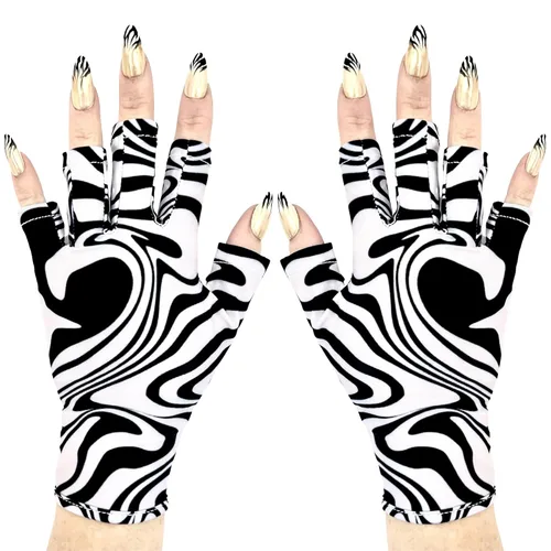 Miniatura 44 de ManiGlovz - Guantes de uñas originales con protección UPF 50+ UV Guantes de manicura de gel y guantes anti UV sin dedos para mujeres Se pueden