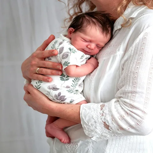 Anano Muñecas Reborn de silicona de cuerpo completo, muñeca realista de bebé recién nacida, muñeca de bebé de silicona de cuerpo completo, muñecas