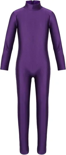 Miniatura 13 de Body de manga larga para niños y niñas, con cuello alto, cuerpo completo, leotardo de gimnasia