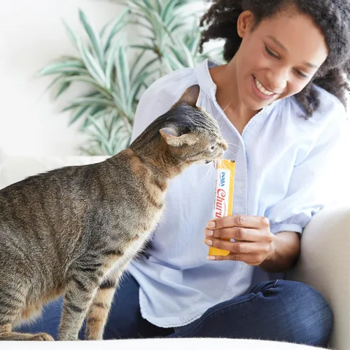 Miniatura 4 de INABA Churu - Bocadillos para gatos, puré cremoso para gatos, sin cereales, que se puede lamer y exprimir, suplemento con vitamina E y taurina, 0.5