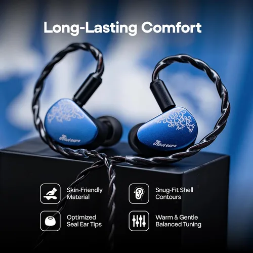 Miniatura 6 de Linsoul Kiwi Ears Cadenza II - Monitor de oído de titanio de 0.394 pulgadas, auriculares IEM con cable de alta fidelidad con KARS 2.0, equilibrio