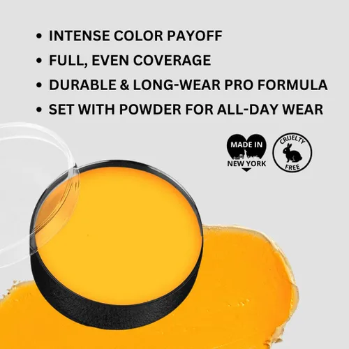 Miniatura 3 de Mehron Maquillaje de color en taza (0.5 oz), Estándar Amarillo