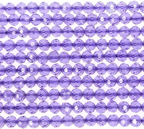 Miniatura 22 de MJDCB Cuentas sueltas redondas de amazonita natural facetadas de 0.118 in para hacer joyas, pulseras y collares