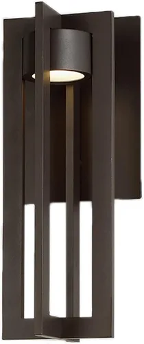 Lámpara de pared LED para interiores y exteriores de 16 pulgadas de cámara 3000K en bronce