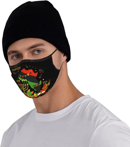 Miniatura 9 de UJVPXH Happy Kwanzaa - Mascarilla facial decorativa ajustable reutilizable al viento