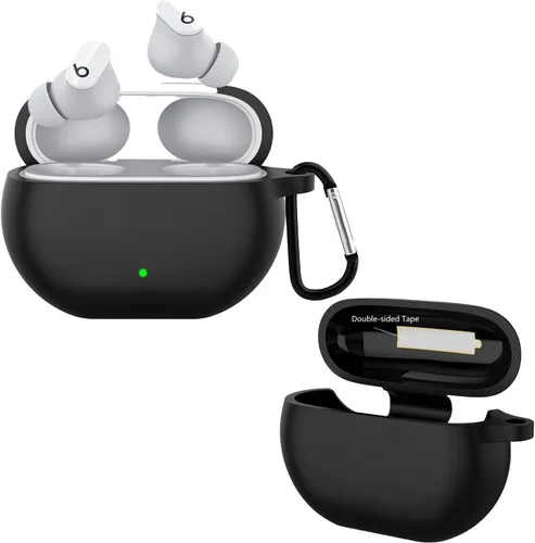 Miniatura 6 de USTIYA Funda para Beats Studio Buds+ 2023/Studio Buds 2021 Funda protectora de silicona con funda de llavero (negro)