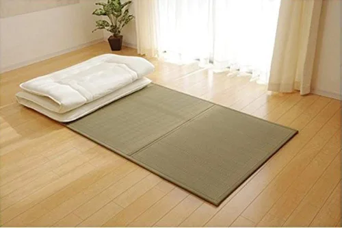 Miniatura 2 de Colchón tradicional japonés tatami, colchón de piso de tres pliegues, futón de hierba Igusa Rush, tapete plegable japonés para dormir, meditar