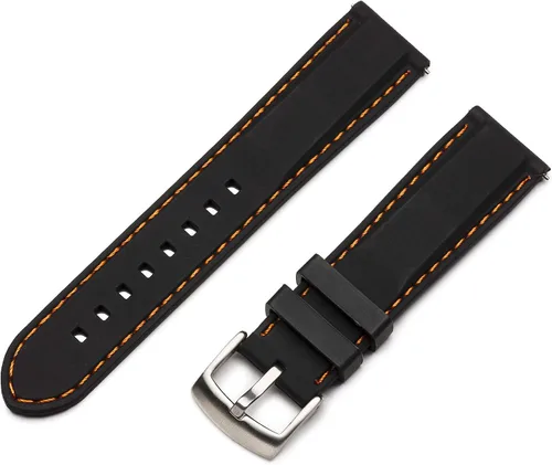 Benchmark - Correa de silicona de liberación rápida, correas de reloj de goma para hombres y mujeres, elección de color y ancho, 0.709 in, 0.787 in,