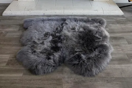 Miniatura 57 de LAMBZY Alfombra sintética de piel de oveja auténtica, con textura inferior gruesa, fuerte, fácil de lavar, resistente a las manchas, perfecta