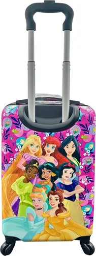Miniatura 5 de Fast Forward Maleta de mano ligera con licencia para niños, de lado duro, de 20 pulgadas, Multi colorido, Princesa