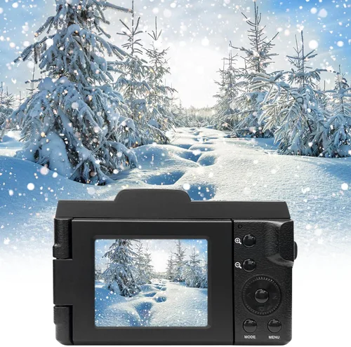 Miniatura 4 de Cámara digital de 1080p para fotografía, mini cámara de vlogging con pantalla grande HD de 2.4 pulgadas, zoom digital de 16x, lente desmontable