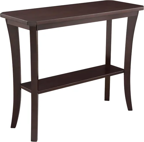Miniatura 22 de Leick Home Mesa de Consola Mission, Madera Maciza, 1 Cajón de Almacenamiento, Estante de Exhibición Inferior, Profundidad Estrecha, Fácil Montaje