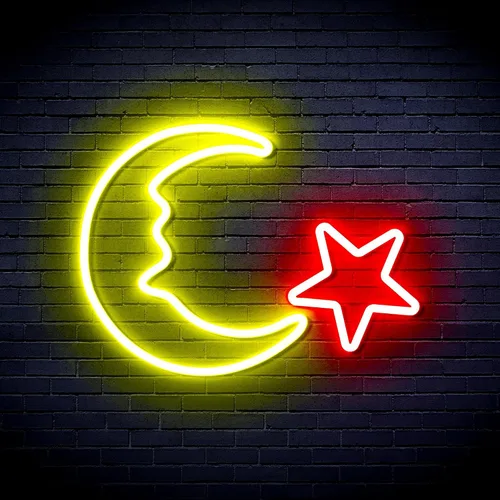 Miniatura 11 de ADVPRO Moon and Star Flex Silicone LED Neon Sign - Azul - st16s33-fnu0009-b