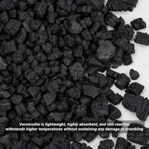 Miniatura 2 de Skyflame Gránulos de vermiculita negra para chimenea de gas, bolsa de 12 onzas